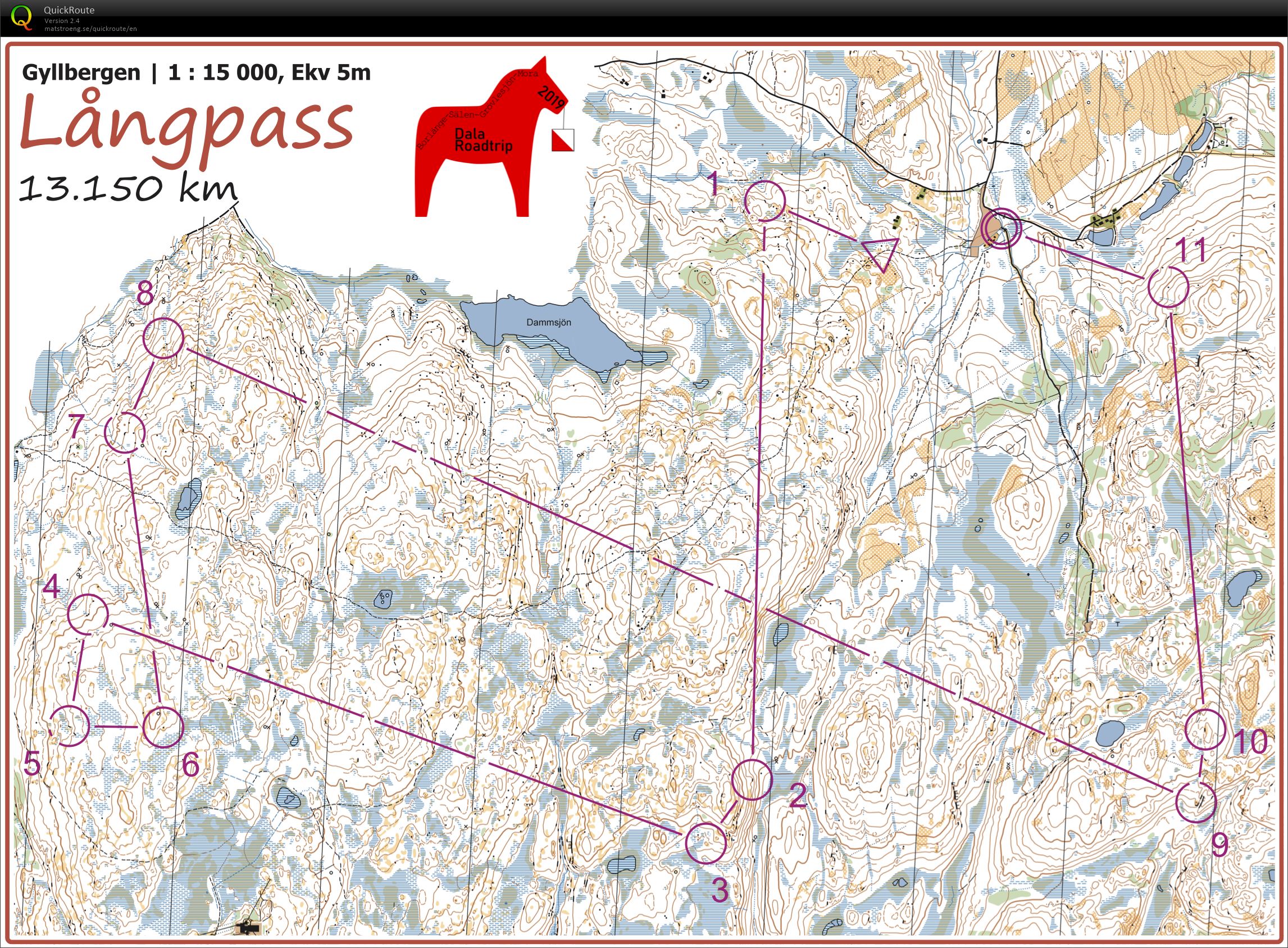 Långpass Gyllbergen (04/07/2019)