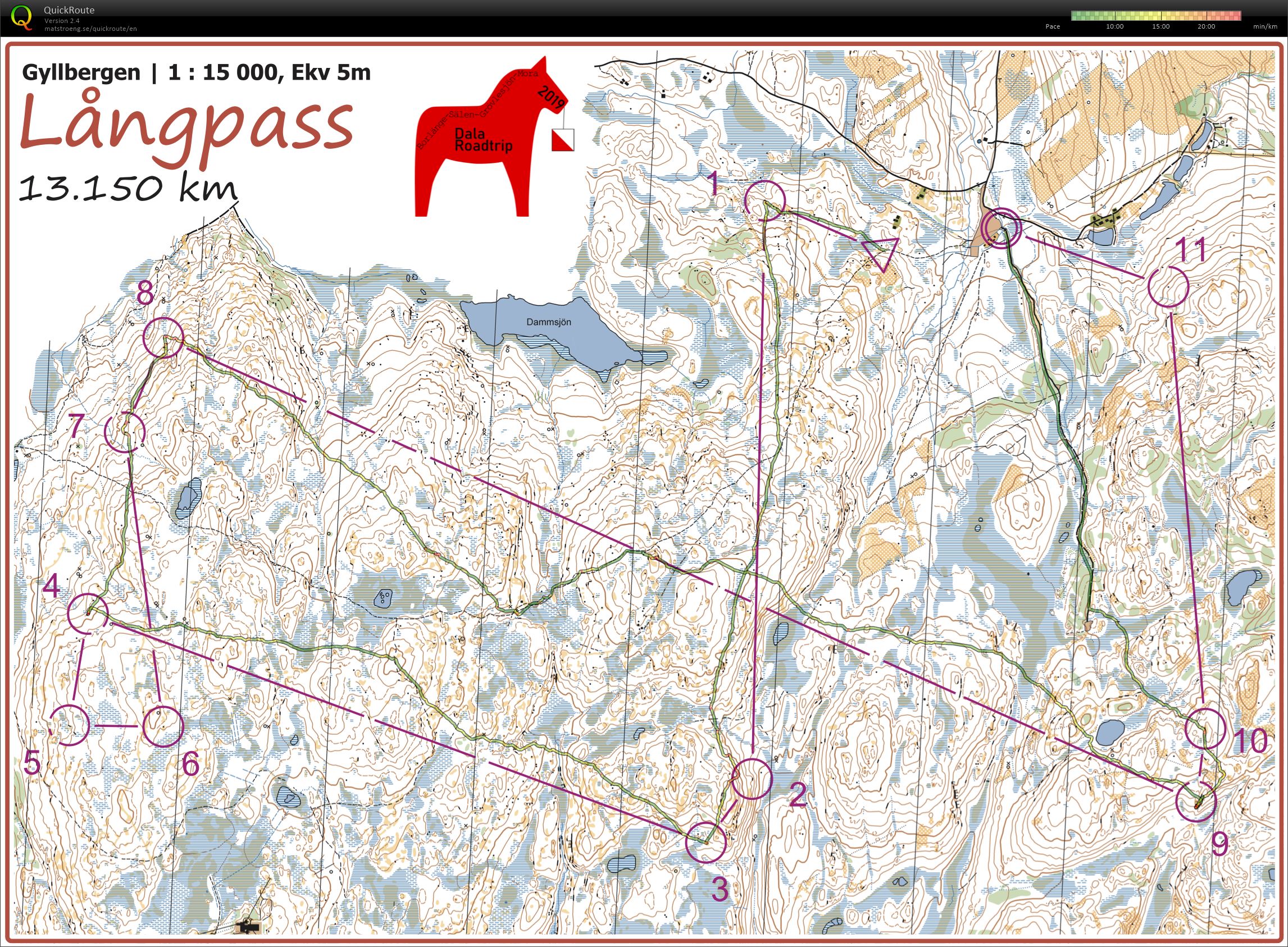 Långpass Gyllbergen (04/07/2019)